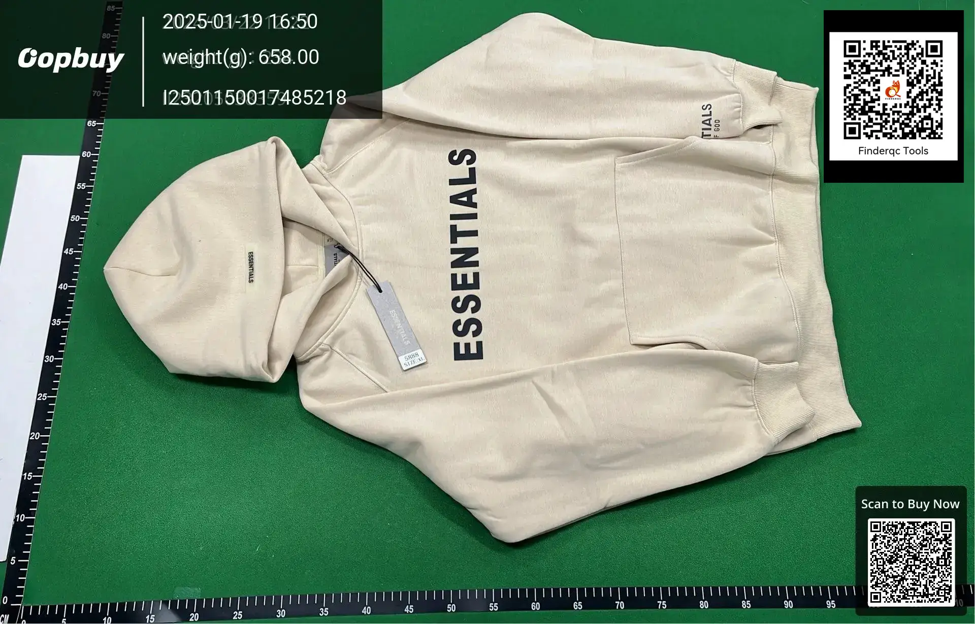 Fear of God Essentials Hoodie Beige
