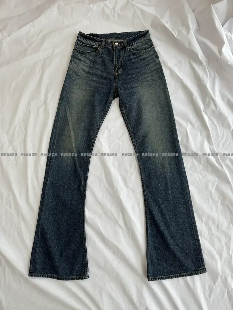 (Iceiling) 25Ss Washed Indigo Distressed Retro Bootcut Bootcut Jeans