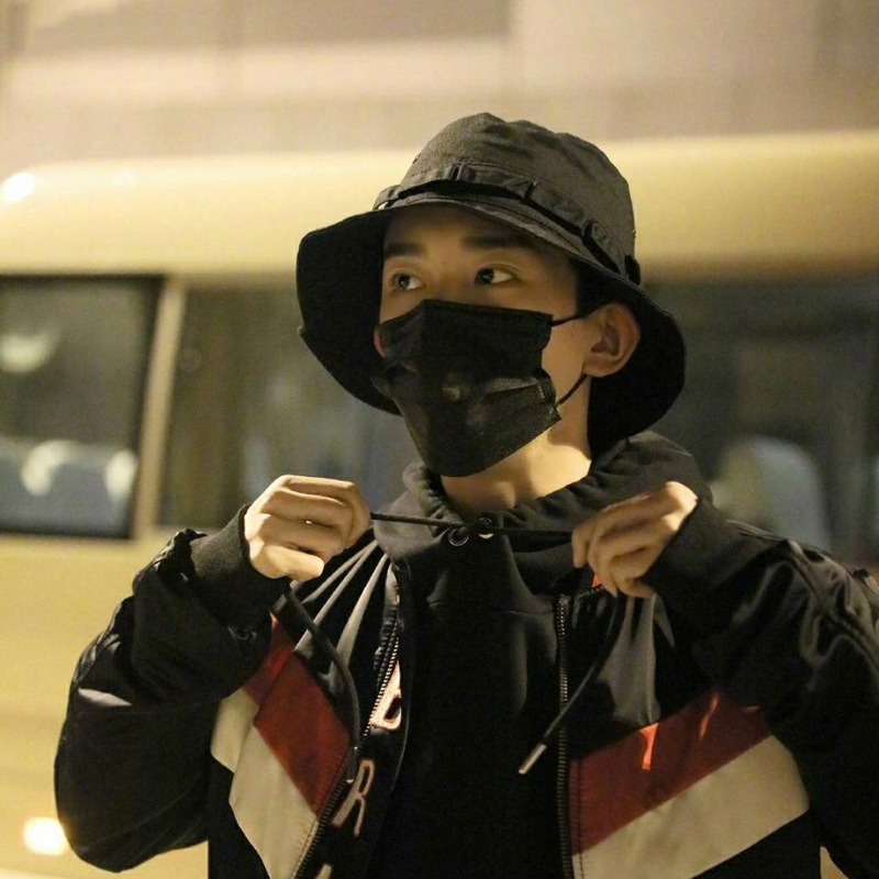 Hip-Hop Skill Fisherman Hat Outdoor National Fashion Street Hip-Hop Original Japanese Large Size Windproof Belt Drawstring Pot Hat