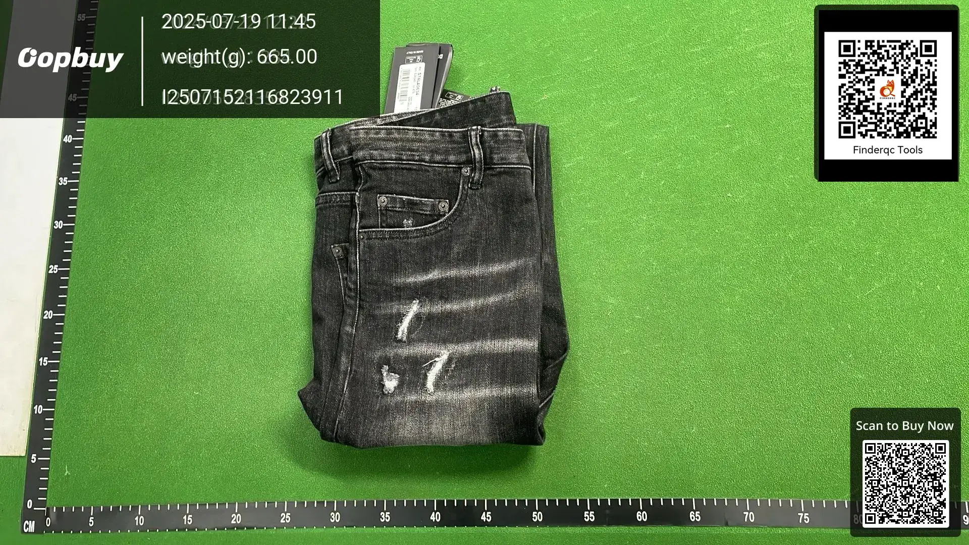 European Station Fashion High Street New Trendy Brand Men's Slim-fit Small-legged Jeans Distinctive Black Wear-out Denim Trousers