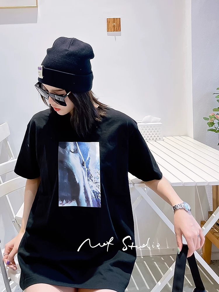 Nof Studio Collaboration with London Shark Dsm to Protect Sharks, Trendy Short-Sleeved T-Shirt Fotografie QC de pe TAOBAO pe Qualit.ly