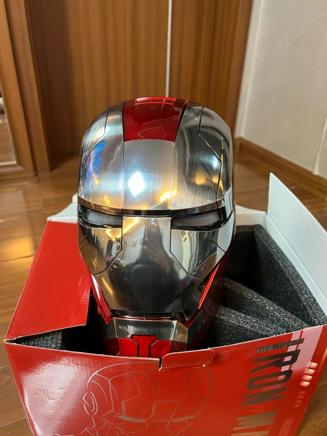 钢铁侠头盔mk5声控 触摸 语音遥控钢铁侠MK5开箱I am Iron Man. 大男孩的玩具-MLMLSPTS0909
