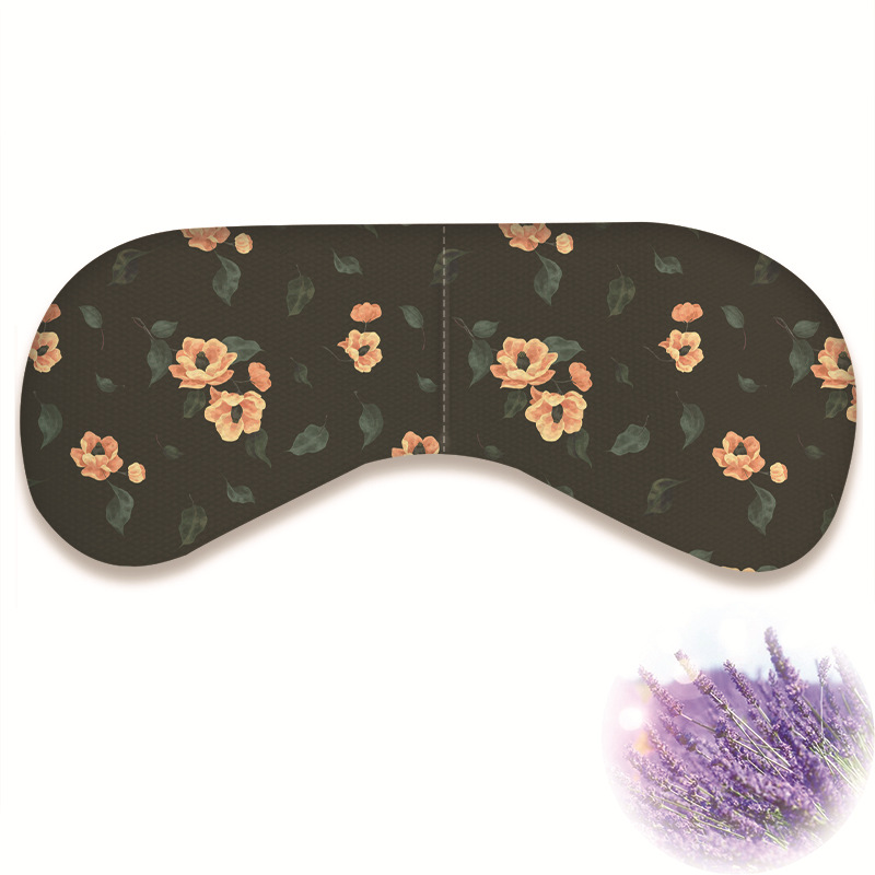Cotton and linen printed yoga eye pillow microwave oven heating flax seed lavender filling cold and hot compress shading meditation eye mask
