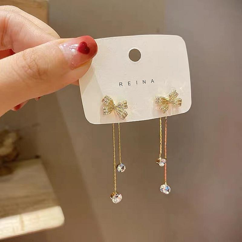 Angel Wings Design Sweet Cool Wind Metal-free Ear Holes Skinny Wings Butterfly Tassel Ear Clip Jewelry