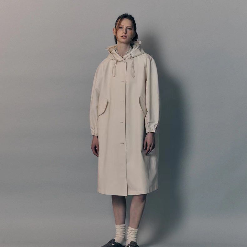Now South Korea's Dongdaemun Designer No**Ing Wri**En Hooded Drawstring Cotton Windbreaker Jacket