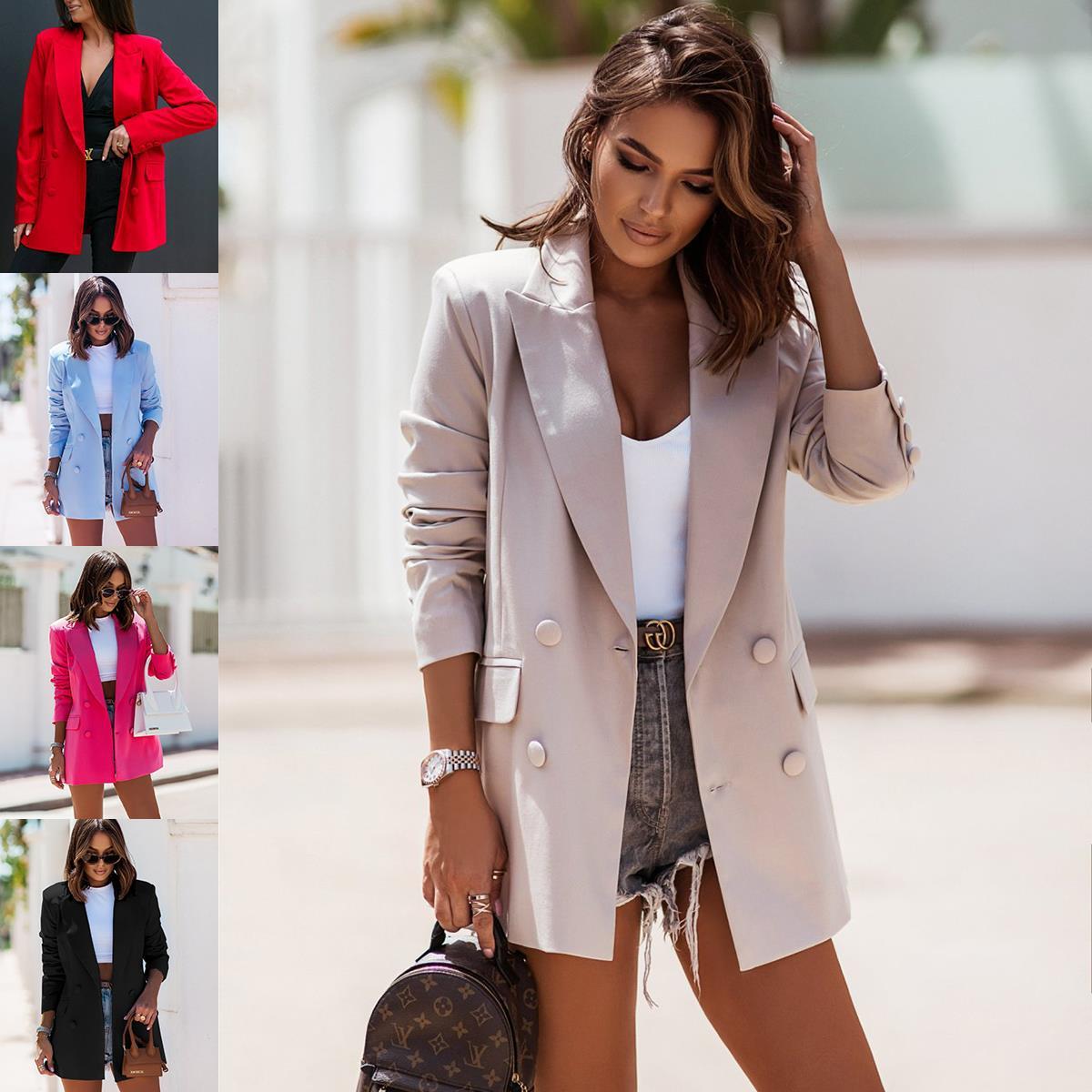 2026 Spring and Autumn New Style Independent Store Wish Amazon Autumn/Winter Long Sleeve Double-Breasted Blazer Women's Clothing
