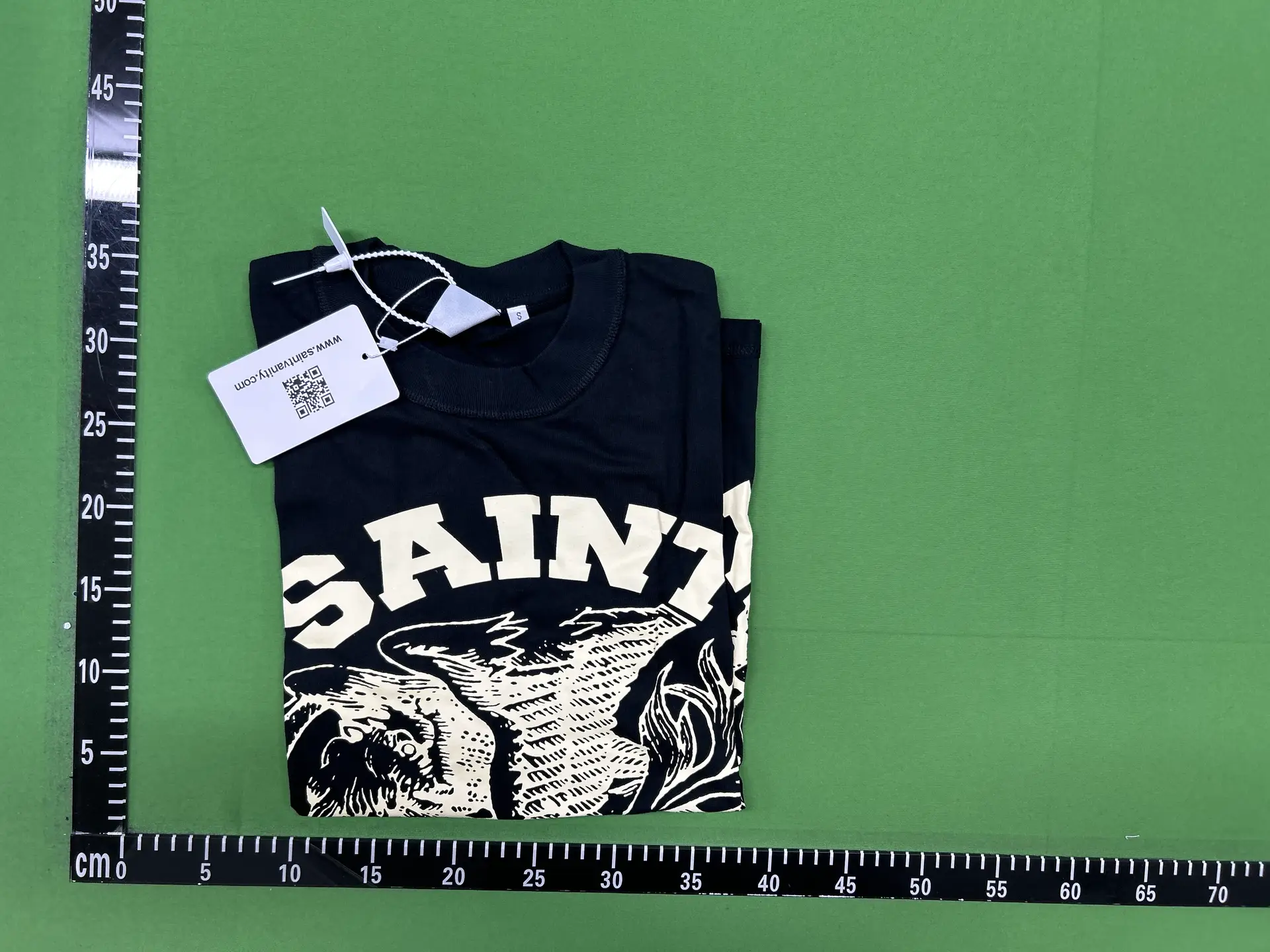 SAINT VANITY ins Same Style Letter Printed Casual Short Sleeve T-shirt