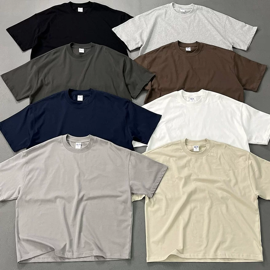 Trendy brand KANYE Kanye heavyweight casual short sleeved earth color vintage style silhouette loose high street men's and women's T-shirt t-shirt