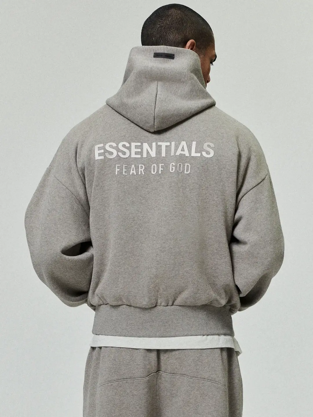 25Ssfog Miki Essentials American Niche Trendy Metal Laminated Autumn and Winter Fleece-Lined Hooded Sweatshirt for Men