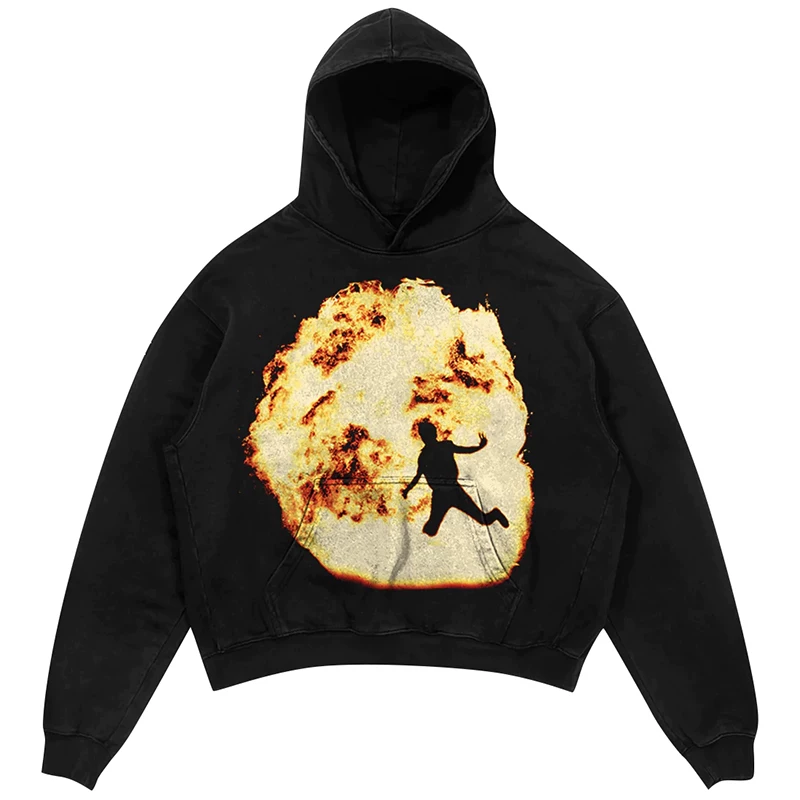 Metroboomin NAHWC 5 YEAR COVER HOODIE Flaming Rap Hoodie