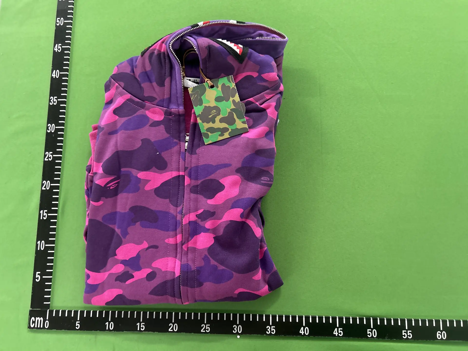 A Bathing Ape Shark Full Zip Hoodie Purple Camo