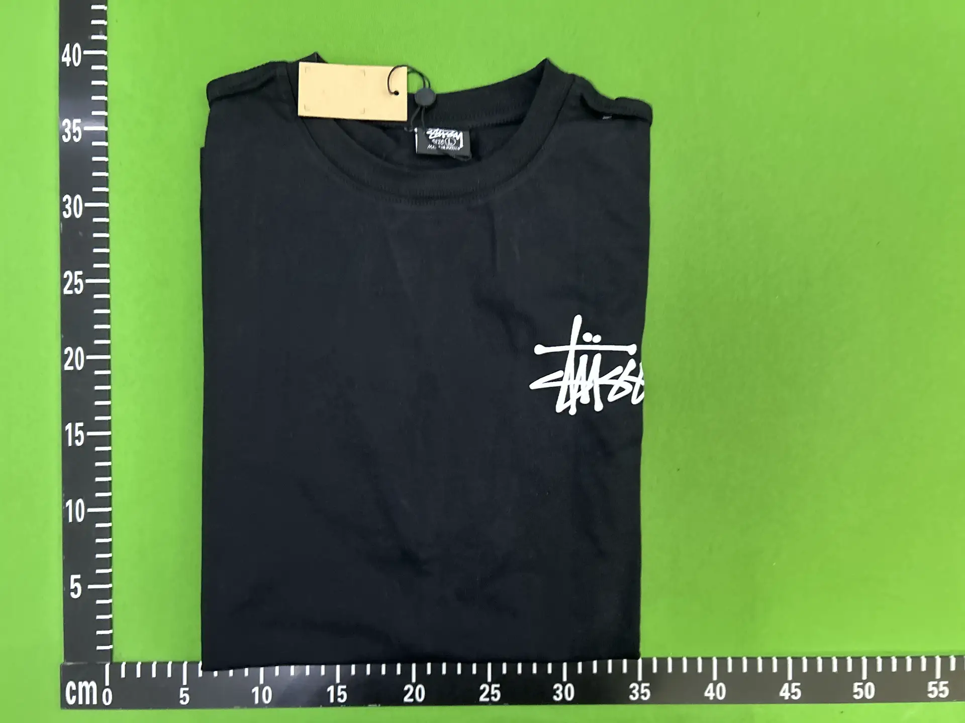 Stussy World Tour Printed Letters Short Sleeve T-Shirt Black