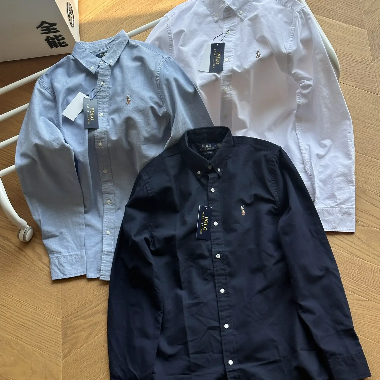 Big Bull cross-border Ralph RL color horse embroidery small label long-sleeved cotton oxford spinning shirt business casual autumn models shirt