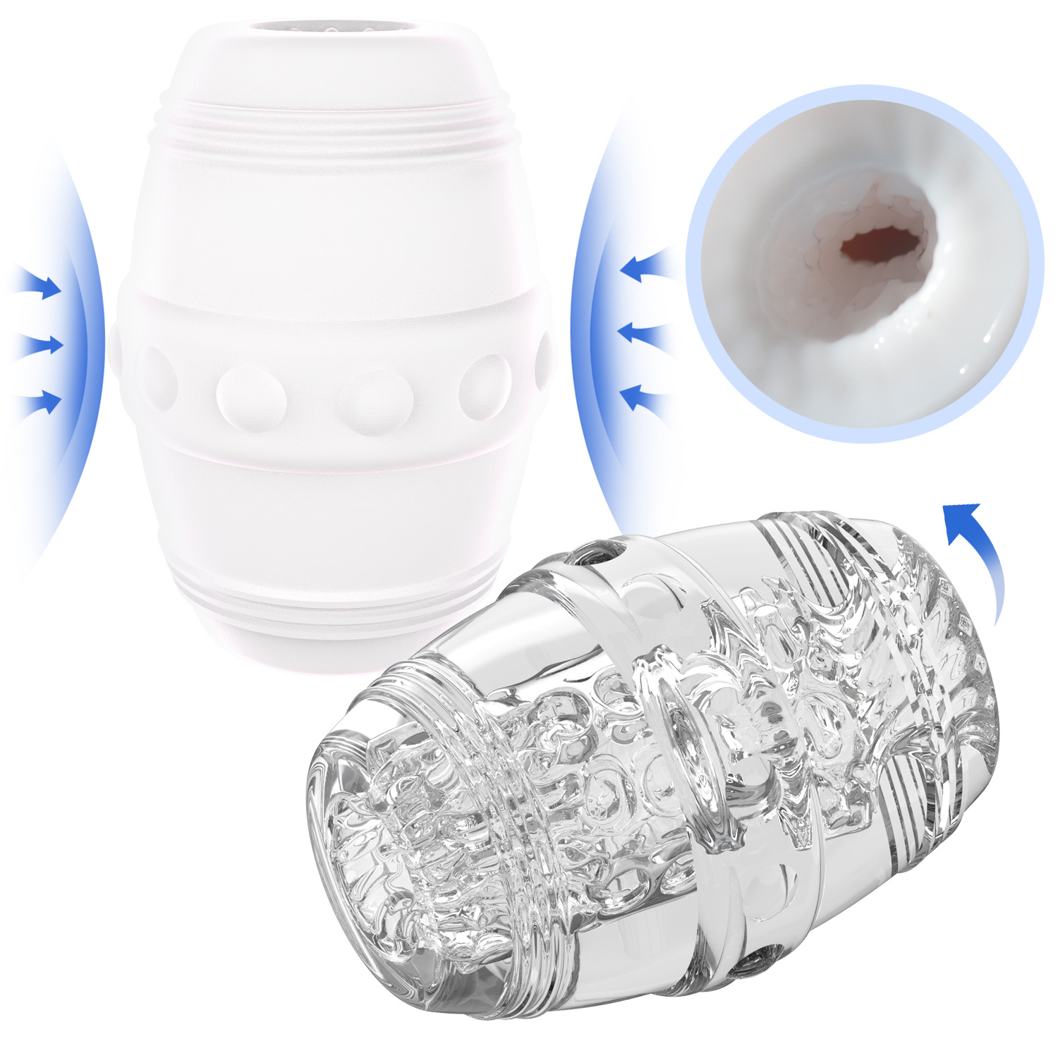 Sexiuniu through training device aircraft cup male masturbation egg penis exercise soft rubber male foreign trade cross-border toys