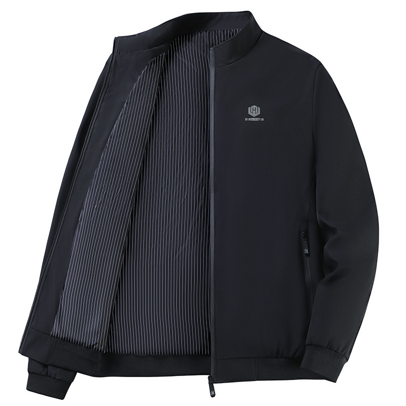 Jacket Men's Spring and Autumn New Casual Baseball Suit Spring Coat Trendy Brand Tooling Middle-aged Mature Jacket Men's Clothing