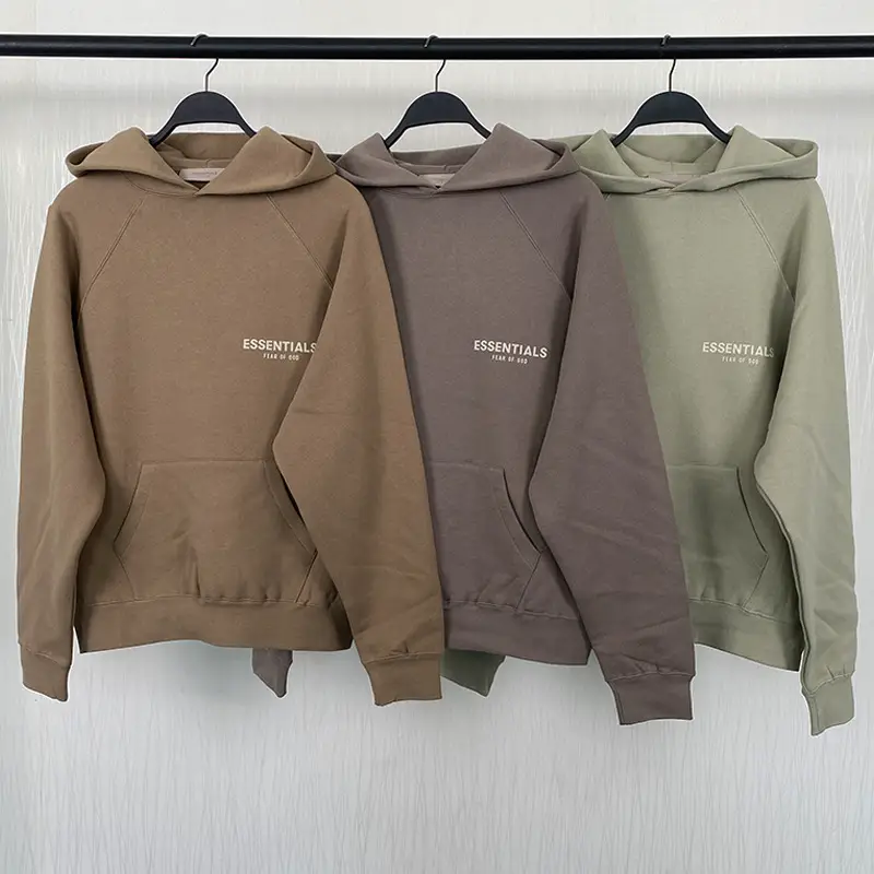 2022Ss Hooded Sweatshirt New Flocking Fog Multi-Thread Essentials Trendy Brand Cross-Border Hot Sale