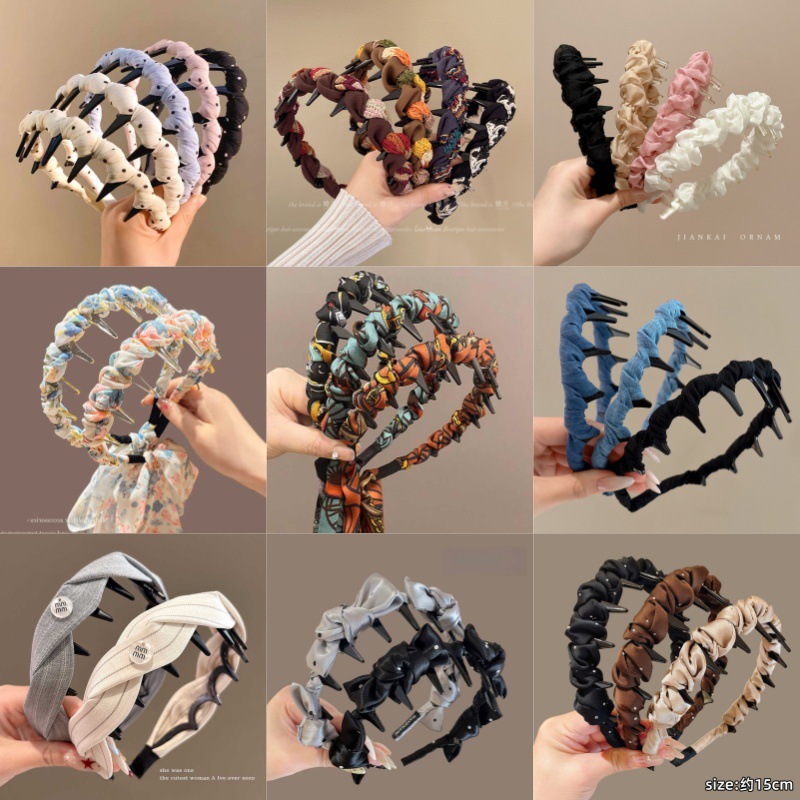 2026 Comb Hairband Collection Hair Accessories 2026 New Style Elegant Retro Headband High Crown Non-Slip Hair Clip for Women