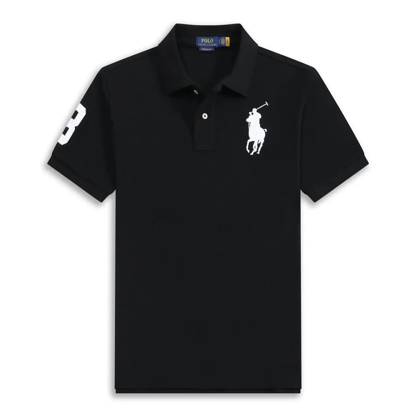 DX19 Men's Summer Embroidered Collar Short Sleeve T-Shirt (100% Cotton)
