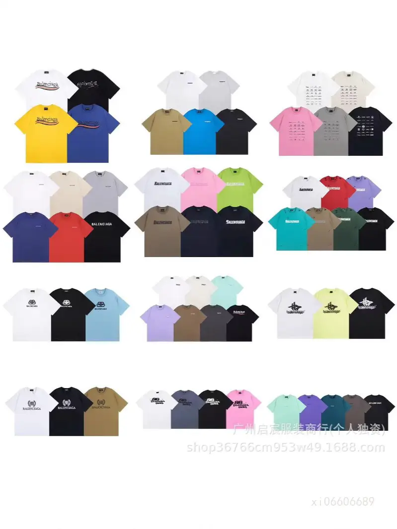 Cross-Border 25Ssb High-Quality Spring and Summer Printed Logo Short-Sleeved Casual Loose T-Shirts for Men and Women, the Same Style for Couples