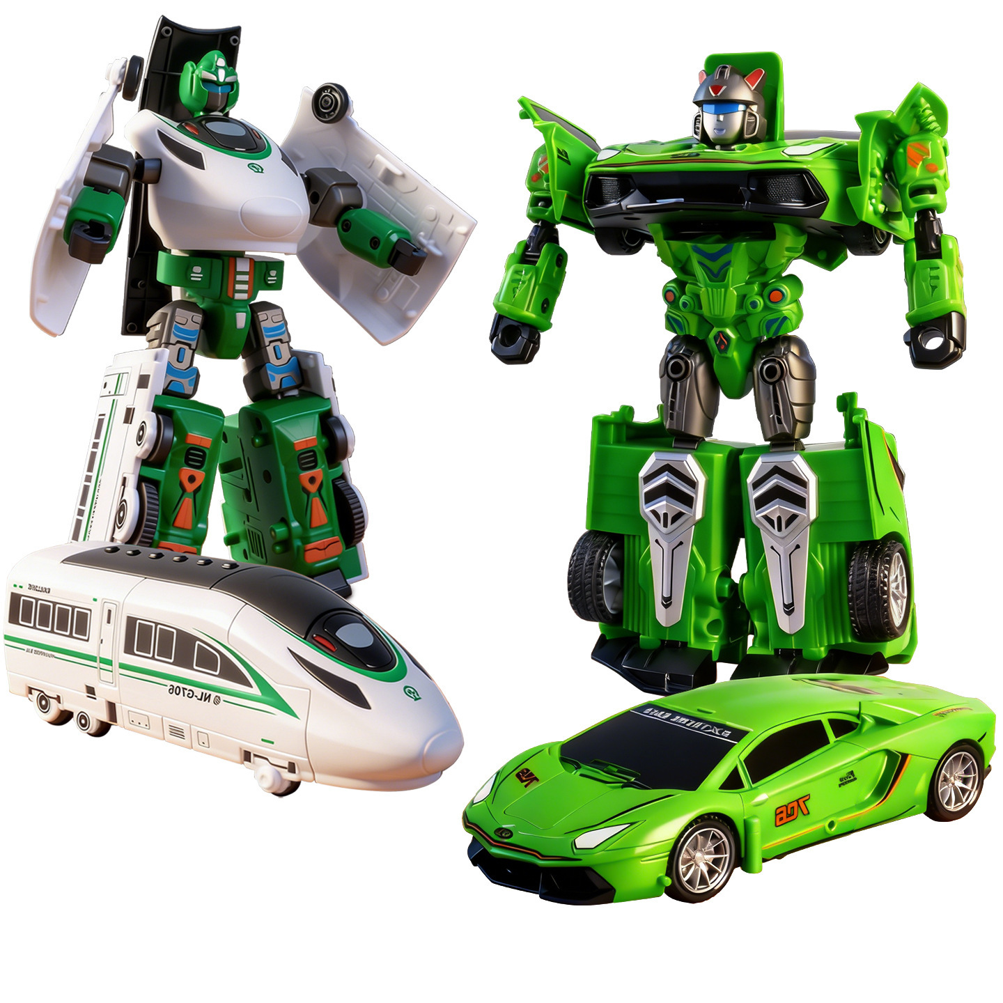 Boy's Car Transforming Toy Robot Pretend Play Children's Educational Institution Gift Transforming Robot Model