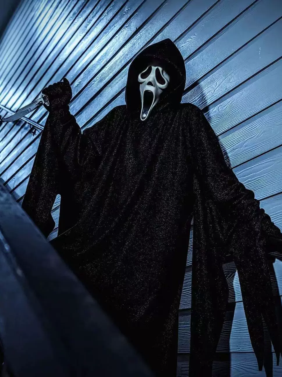 Scream Mask Halloween Horror Ghost Face Cosplay Knife Ghost Face Costume Men's Clothing黎明杀機 Costume Foto QC da TAOBAO su Qualit.ly