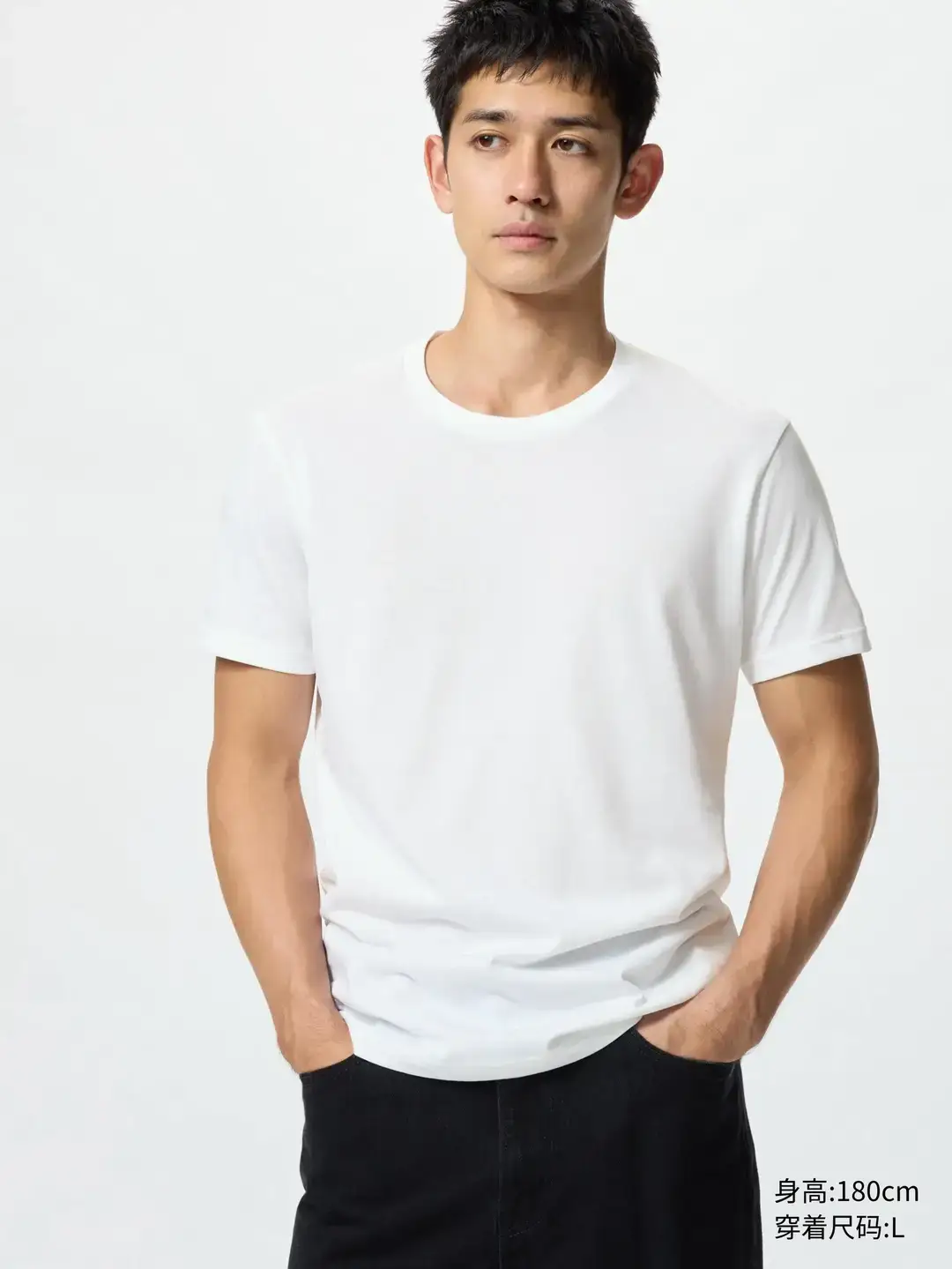 Uniqlo Men's and Women's Clothing Variety T Quick-Drying Crew Neck T-shirt Short Sleeves Plain T-shirt Bottoming Shirt 475358