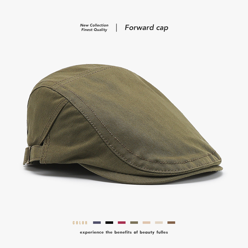 New Four-Season Forward Cap with European and American Style, Vintage Casual Fashion Beret for Men and Women, Sunshade Cross-Border Hat