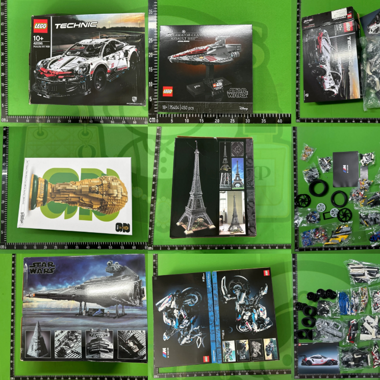 LEGO Technic Porsche 911 RSR 42096, LEGO Star Wars Imperial Star Destroyer 75252, LEGO Eiffel Tower 10307, LEGO Technic  Foto QC de WEIDIAN na Qualit.ly