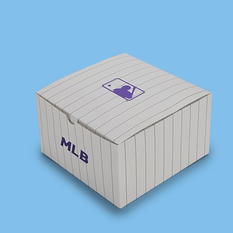 Trendy Striped Gold-Stamped Mlb Packaging Box Baseball Cap Packaging Box Bag Korean Store Baseball Cap QC-Foto von 1688 auf Qualit.ly
