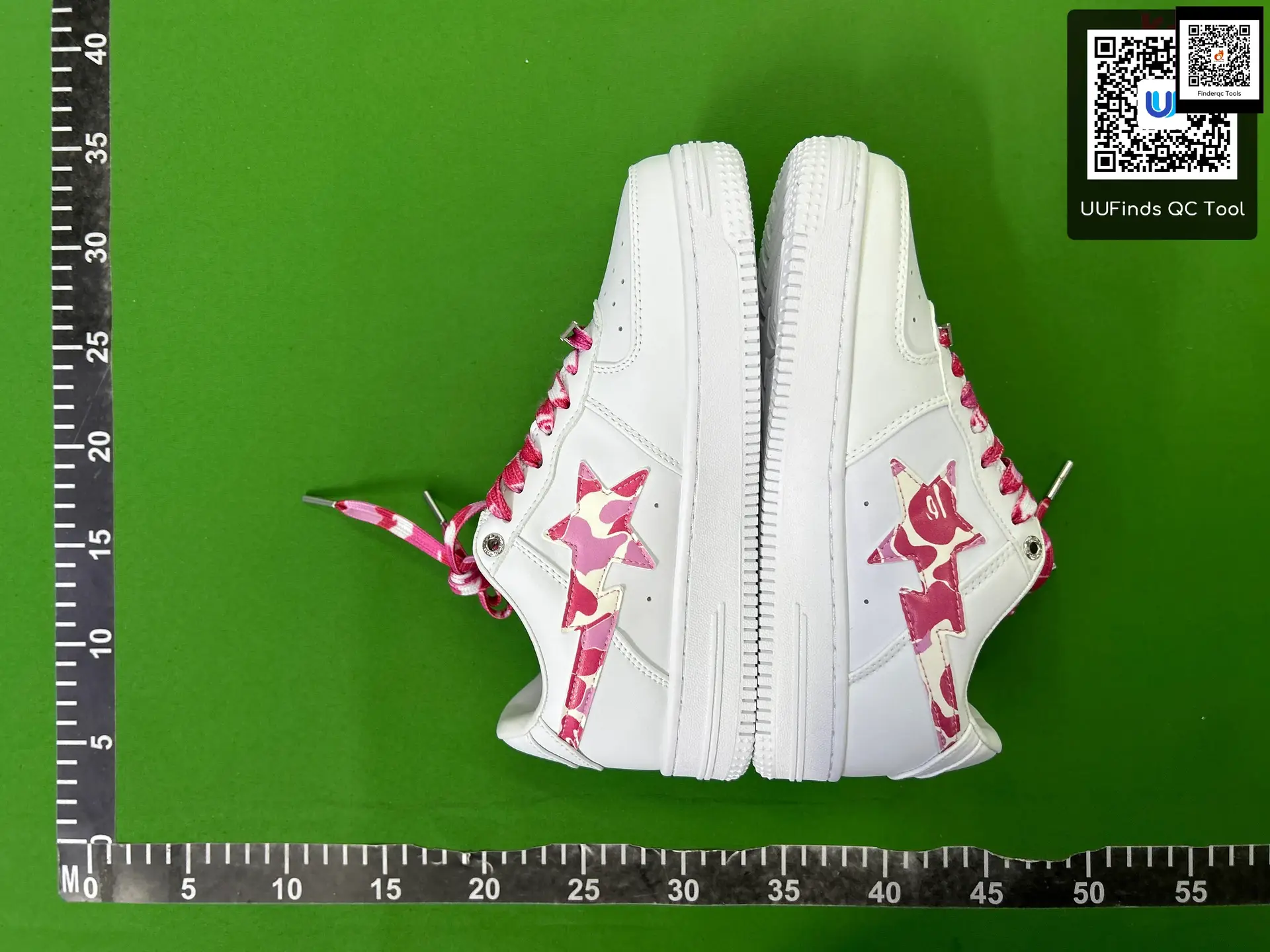 BAPE STA Pink Camo Lightning Star White
