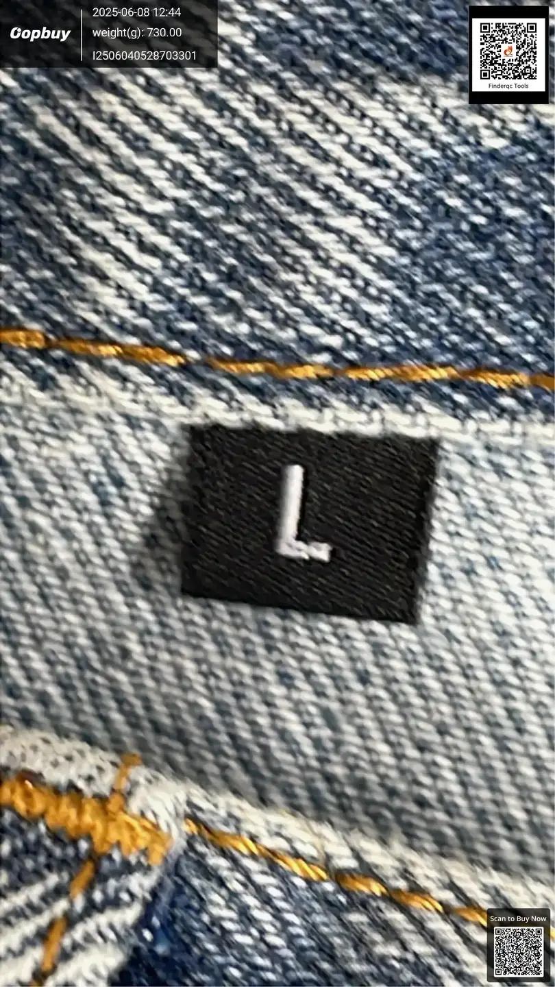 2025 autumn and winter new distressed Gallery Dept washed micro-blue stitched jeans for men and women