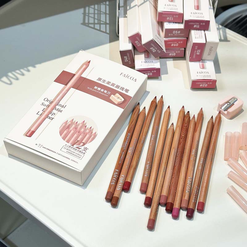 Feixi Lip Liner Women's Hook Line Matte Non-Fading Nude Soft Mist Ballpoint Pen Assembly Lipstick Pen Cos Must-Use