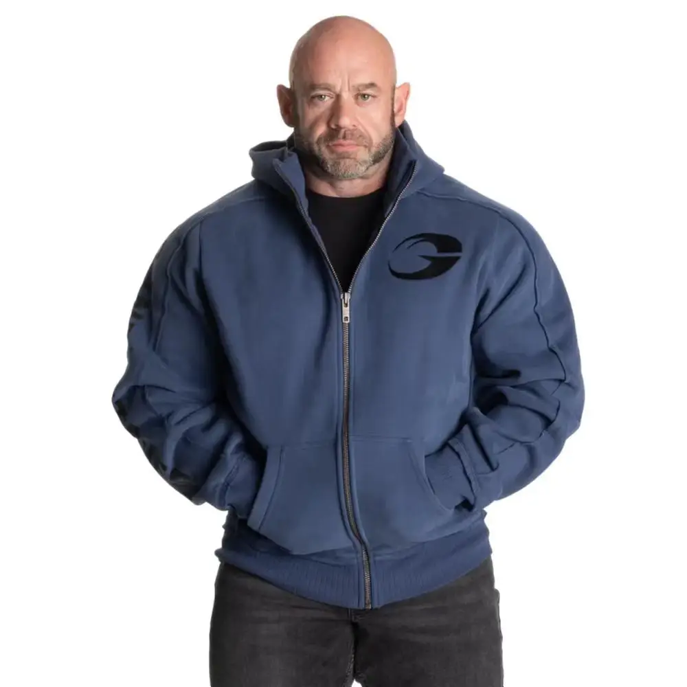 Gasp Gasp Hooded Outwear thickened Fleece-lined Plus size Loose Fitness Training Bodybuilding Sweatshirt Casual Outwear