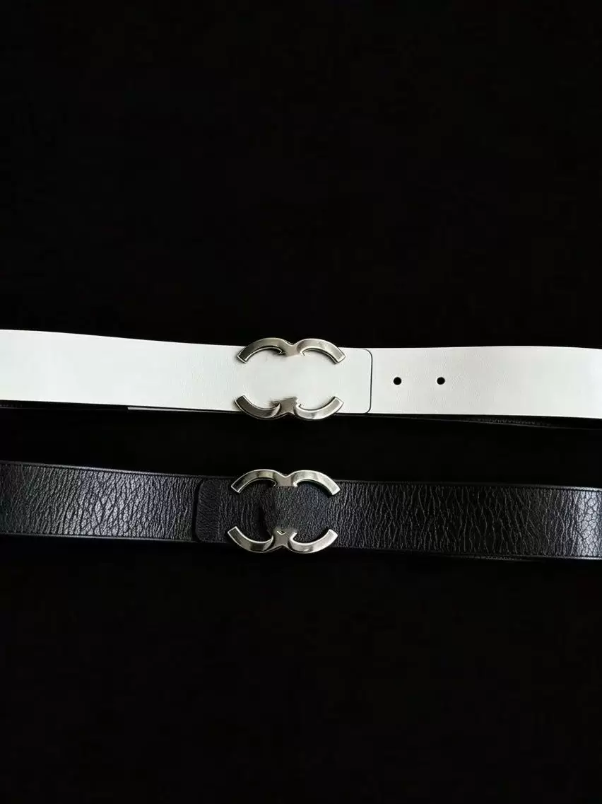 Cl Reversible Belt Double-Sided Black and White Reversible Double C Belt Foto QC de TAOBAO na Qualit.ly