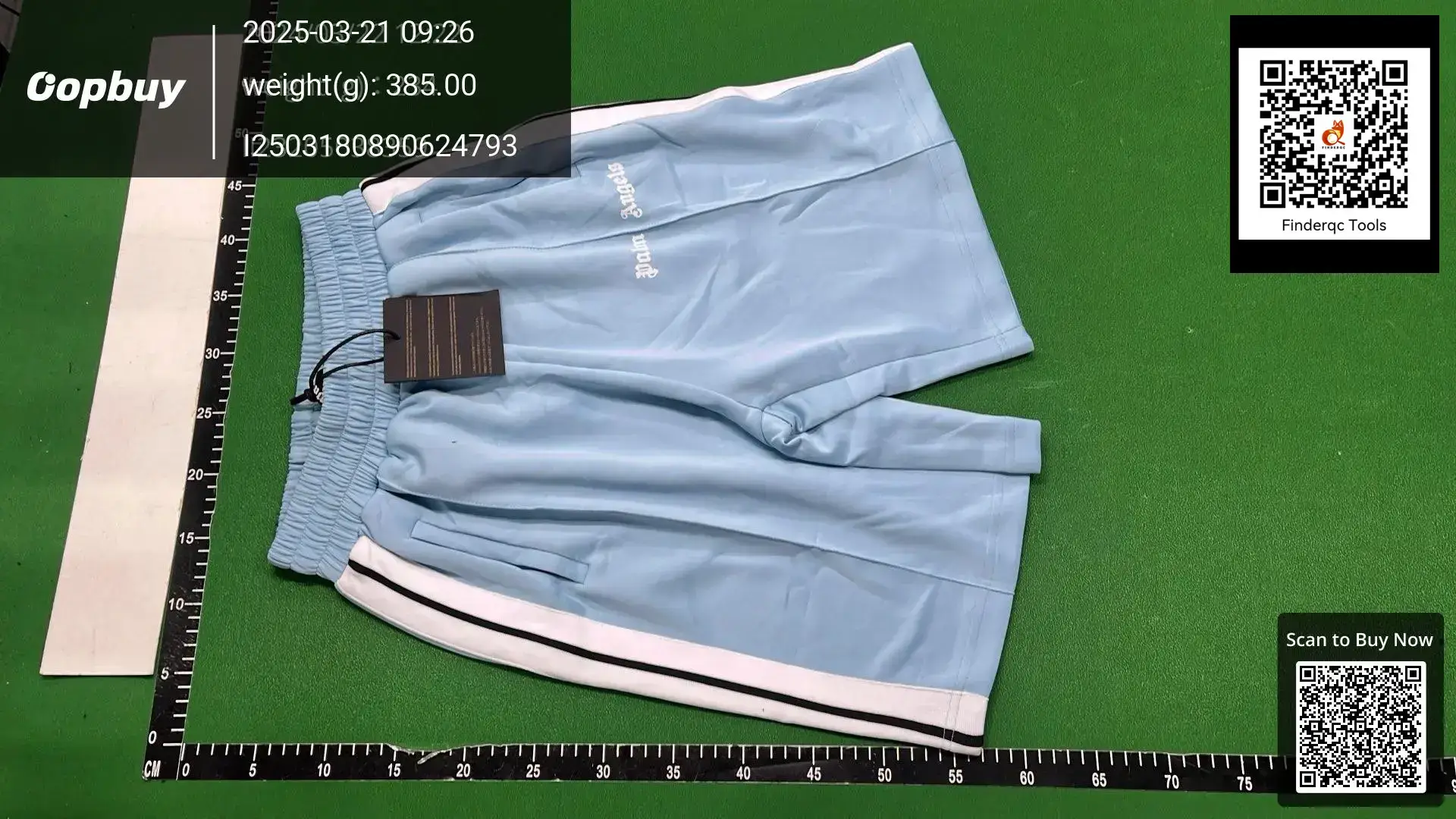 Palm Angels Black White Stripe Shorts