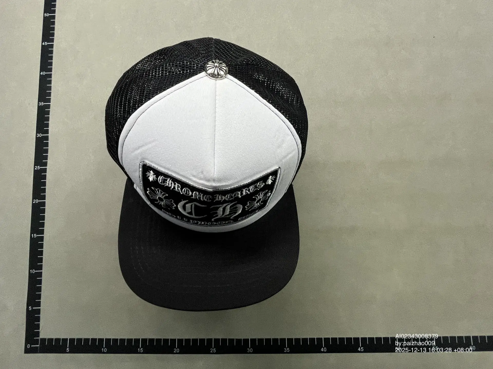 Chrome Hearts Trucker Hat Black White