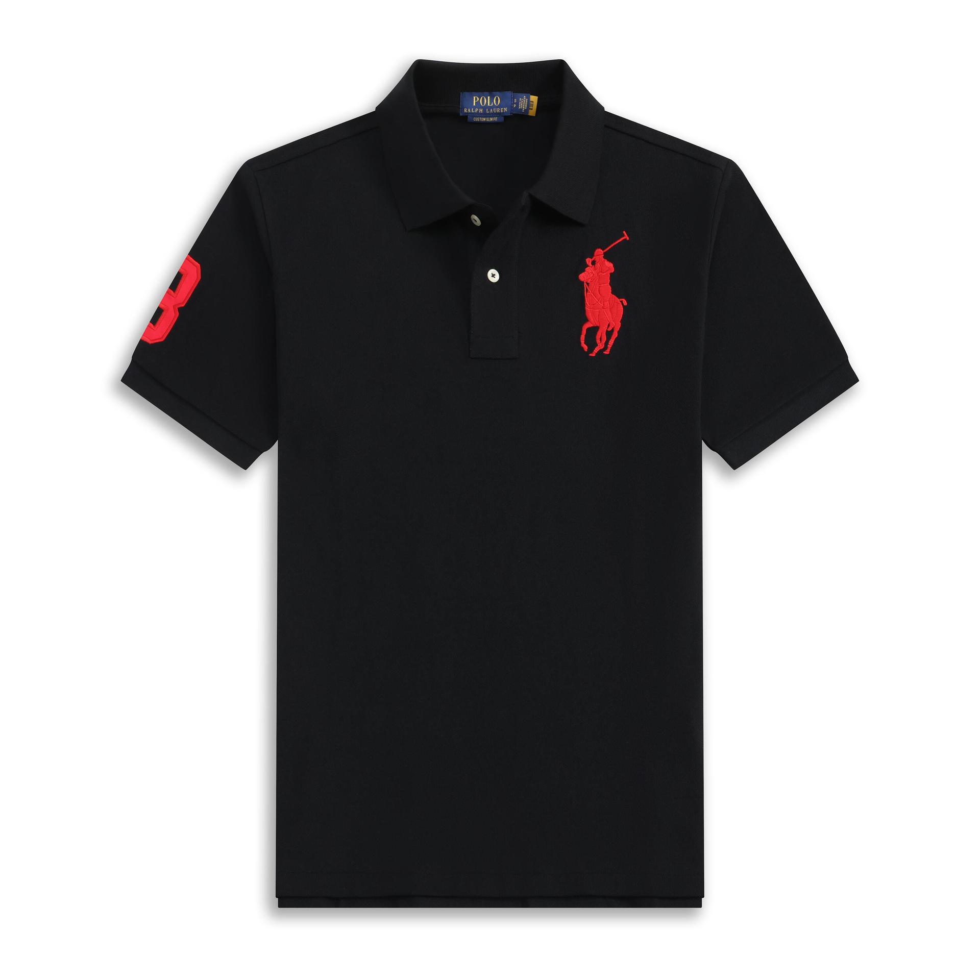 Summer Foreign Trade Men's Polo Shirt with Embroidered Logo, Short-Sleeve T-Shirt, Men's Polo Shirt in Stock QC photo from 1688 on Qualit.ly