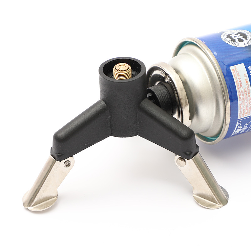 Outdoor Camping Stove Conversion Head Stove Head Converter Long Gas Tank to the Stove Head Bracket Copper Core with Self-Locking Function