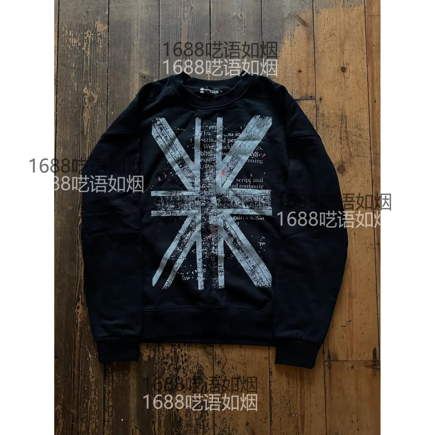 Y2K Millennial Style Retro Fashion Street Punk Style Printed Loose Loose Stylish Niche Casual Round Neck Sweatshirt