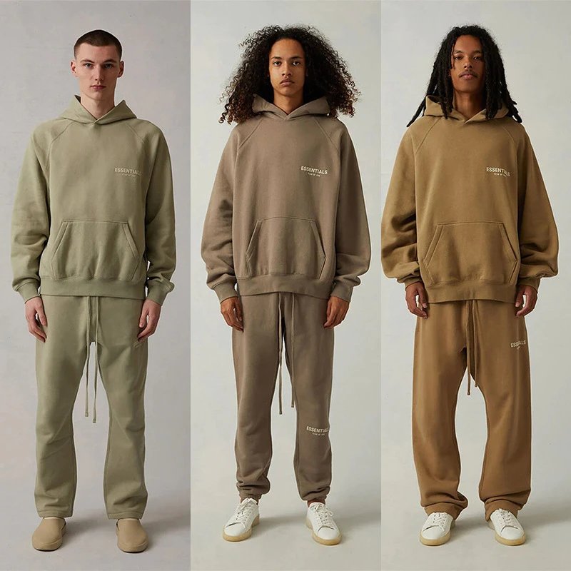 GPZ2022SS带帽卫衣新款植绒ESSFOG潮牌跨境Hoodie加绒-dobn