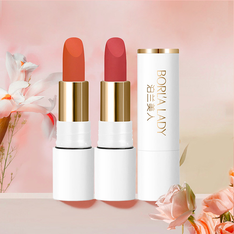 Bolan beauty light matte non-stick Cup lipstick non-makeup lipstick matte waterproof white student cheap lipstick