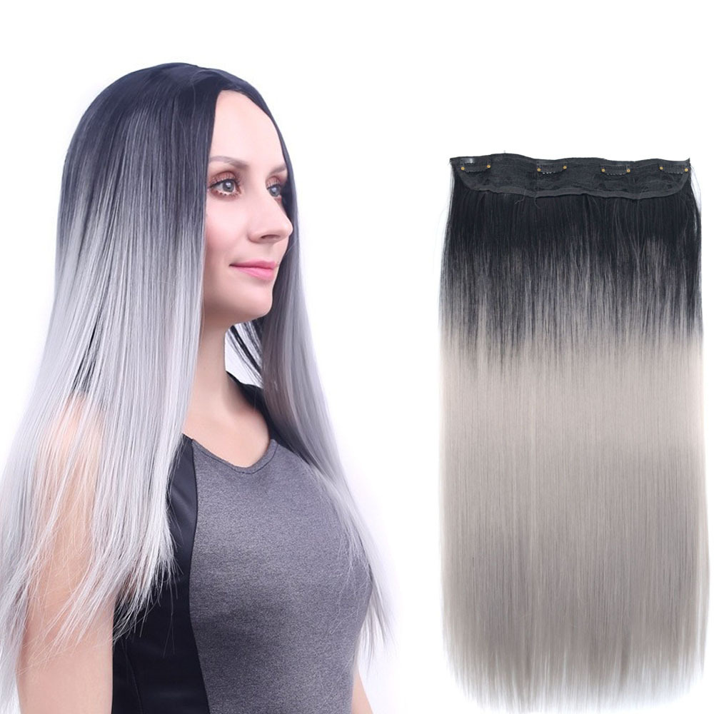Wig piece color gradient seamless hair clip hair gradient wig hair clip one piece wig