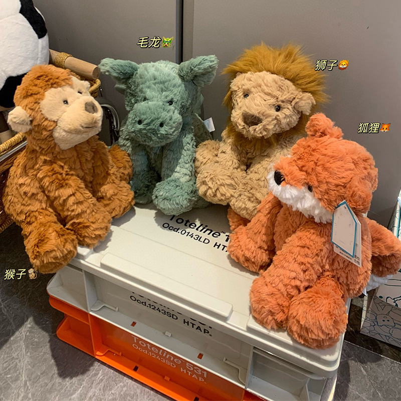 Foreign Trade Order Uk Wave Monkey Lion Fur Dragon Fox Plush Toy Doll Cute Companion Comfort Gift Foto QC de 1688 na Qualit.ly
