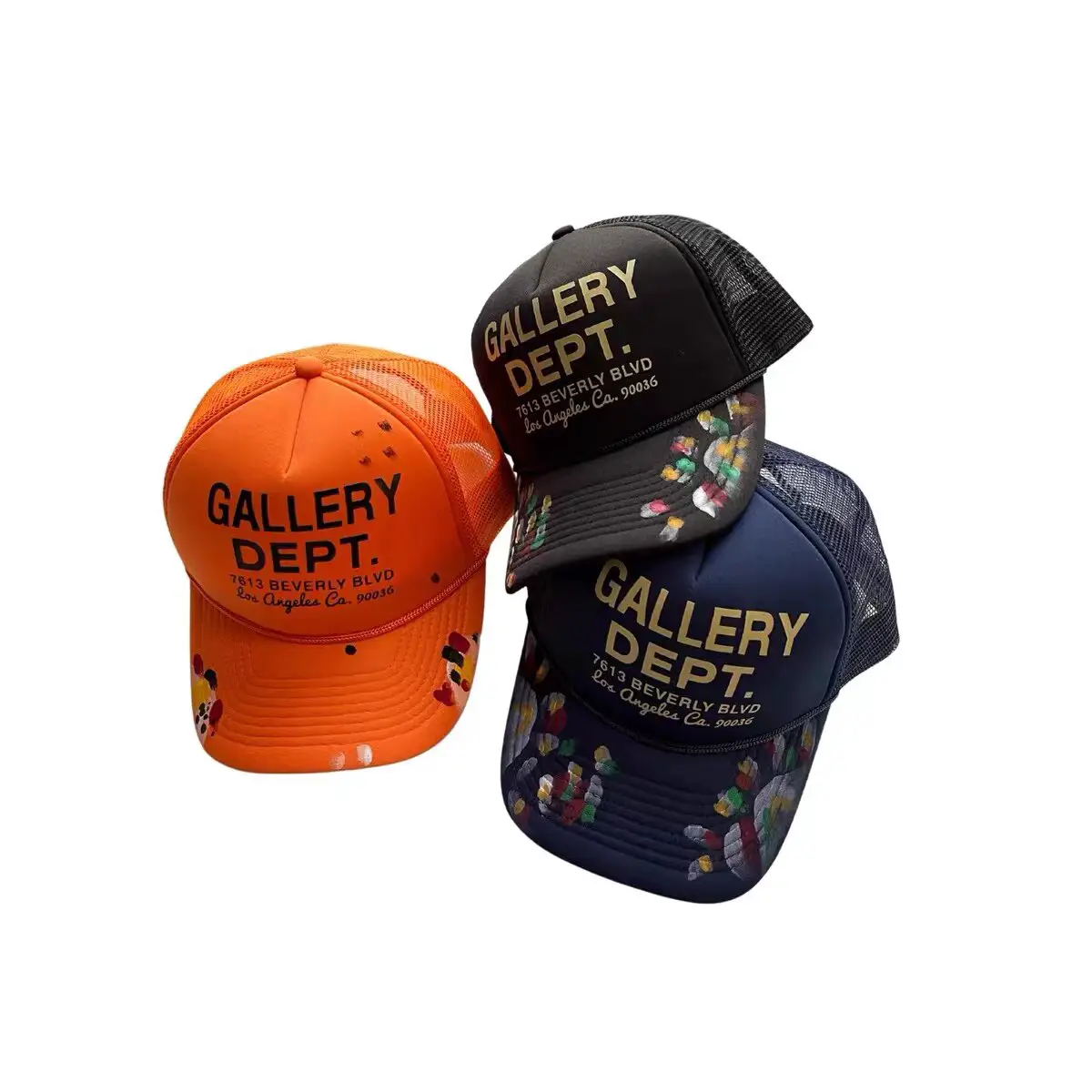 Gallery Dept. Logo Trucker Hat American Trucker Hat Peaked Cap Letter Wide Brim Graffiti Trend