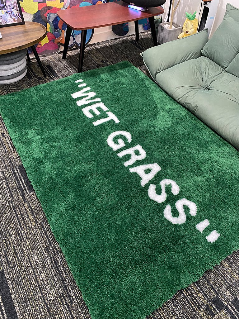 Ikea Carpet Green Wet Grass Trendy Creative Home Live Broadcast Room Studio Floor Mat Decorative Mat