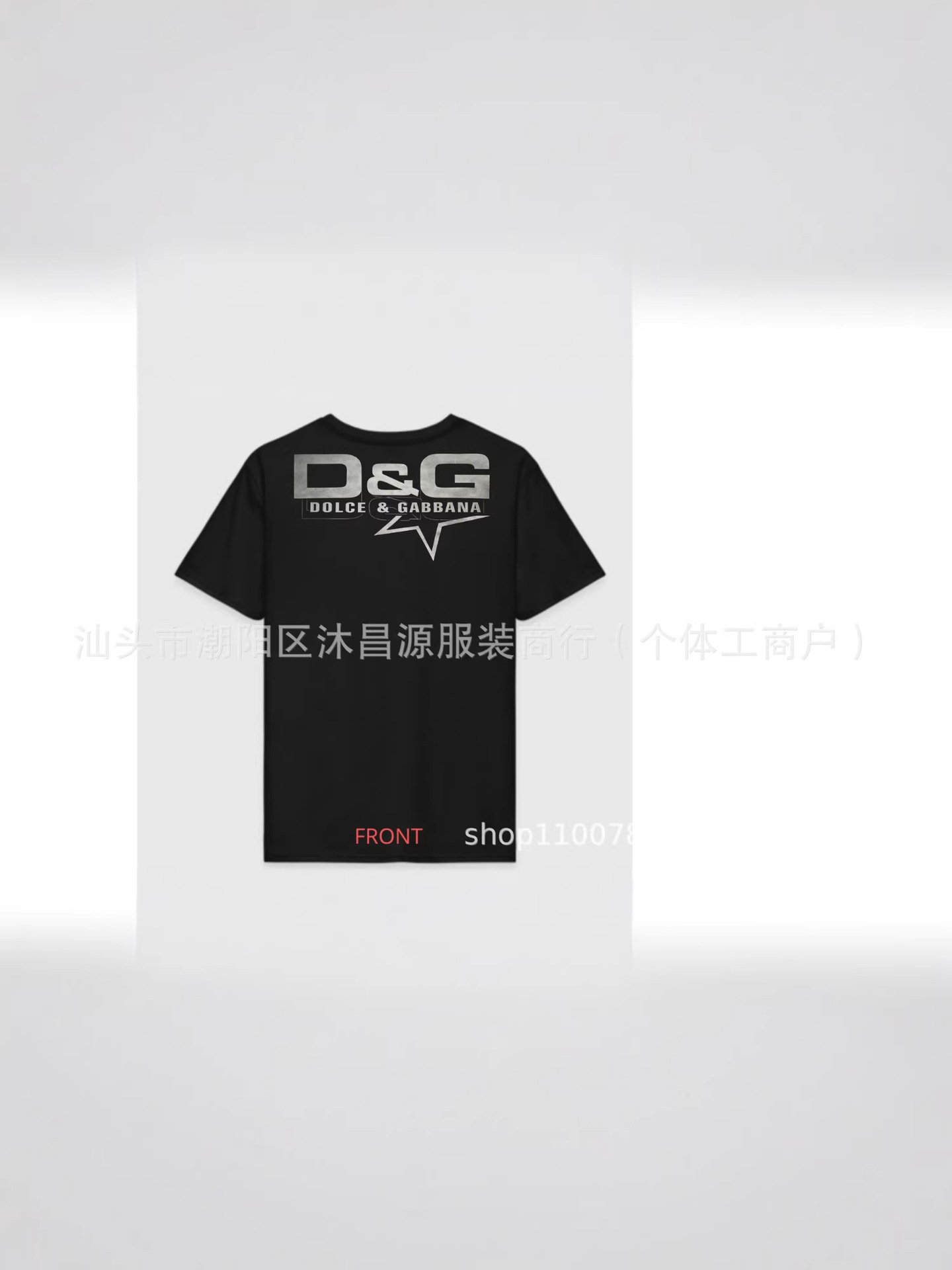 2026 Short-Sleeved T-Shirt for Men, Spring and Autum Thin Style, D&G Star Print, Loose Trendy Round Neck Half-Sleeved Casual Top QC-foto från 1688 på Qualit.ly
