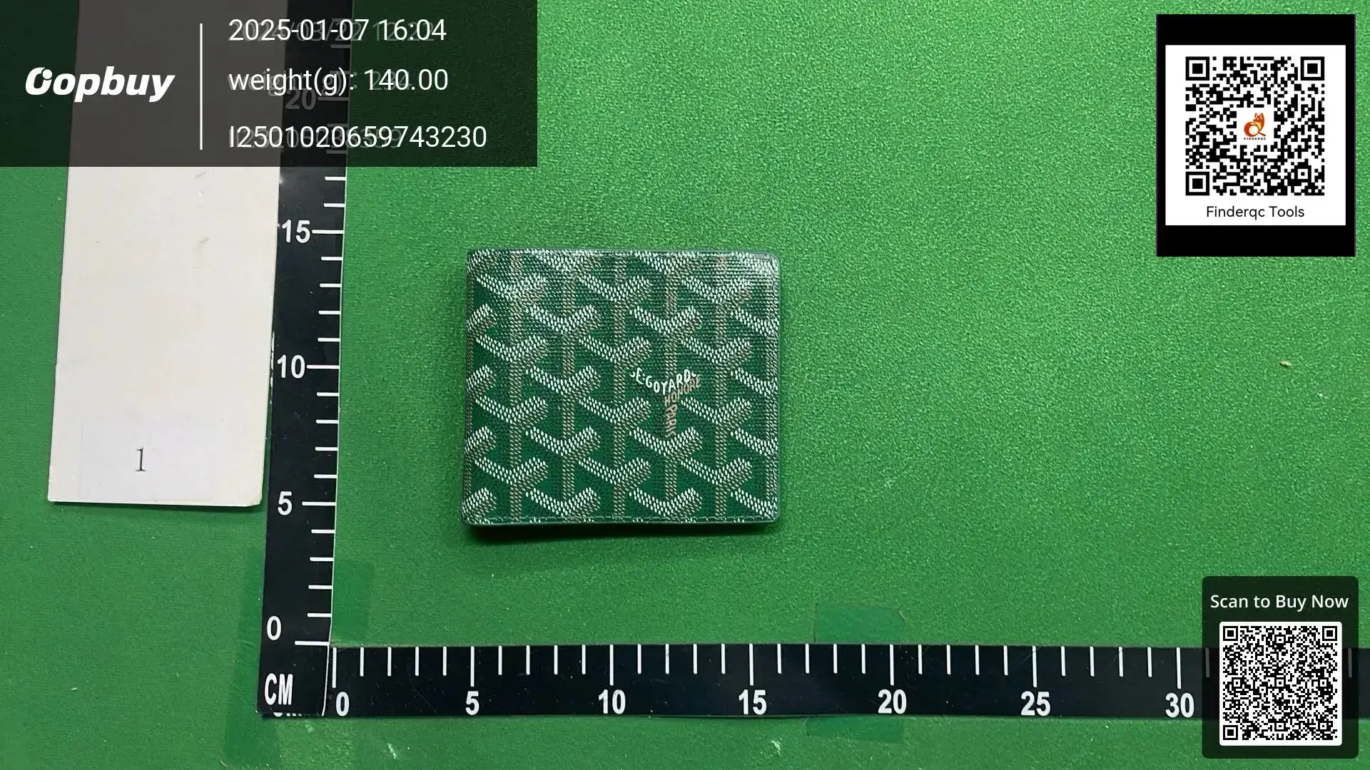 Goyard Dog Tooth Men's and Women's Wallet Card Bag Green