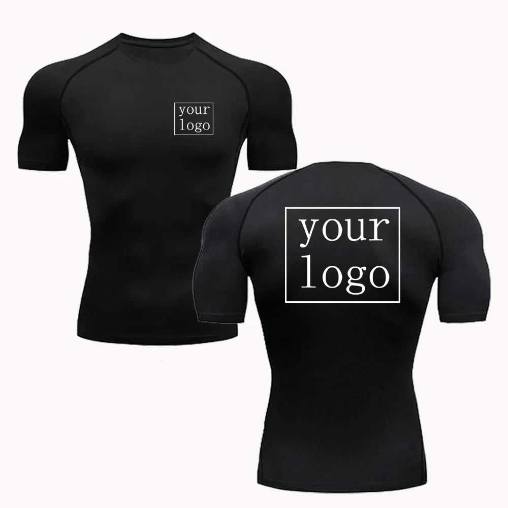 New Dy Compression T-Shirt Your Design Logo Top Men Women Printed Original Design T-Shirt Jogging Workout Foto QC de 1688 na Qualit.ly