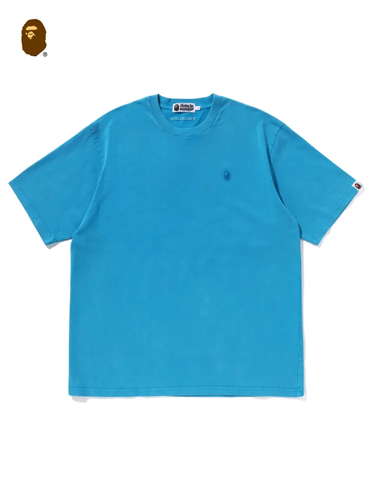 Bape Men's Clothing 25Th Spring and Summer Same Color Embroider Standard Washed Special Dyed Short Sleeves T-Shirt 109302O