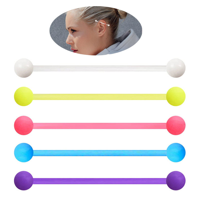 Acrylic soft liver 1.6*38*5 mixed color wholesale straight bar barbell industrial ear bone nail small online mixed batch spot